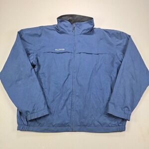 Columbia Jacket Windbreaker‎ Full Zip Mesh Lined Blue Mens XL WM 3022